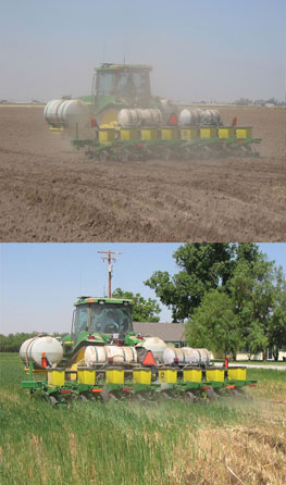 Before and after conservation tillage
